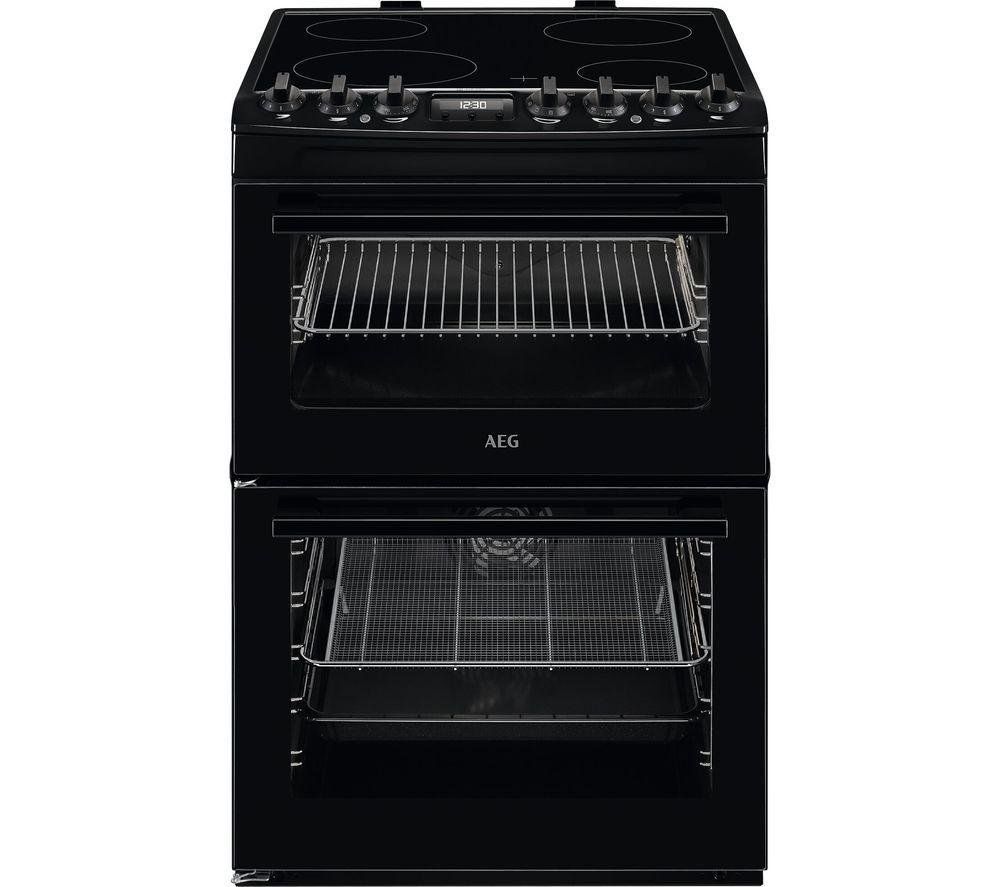 AEG CCX6740ACB 60cm Freestanding SteamBake Electric Ceramic Cooker - BLACK - Image 1