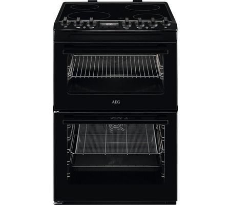 AEG CCX6740ACB 60cm Freestanding SteamBake Electric Ceramic Cooker - BLACK