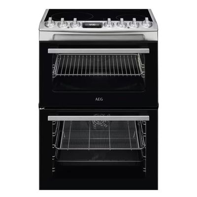 AEG 6000 SteamBake CCX6740ACM 60 cm Electric Ceramic Cooker - Stainless Steel, Stainless Steel