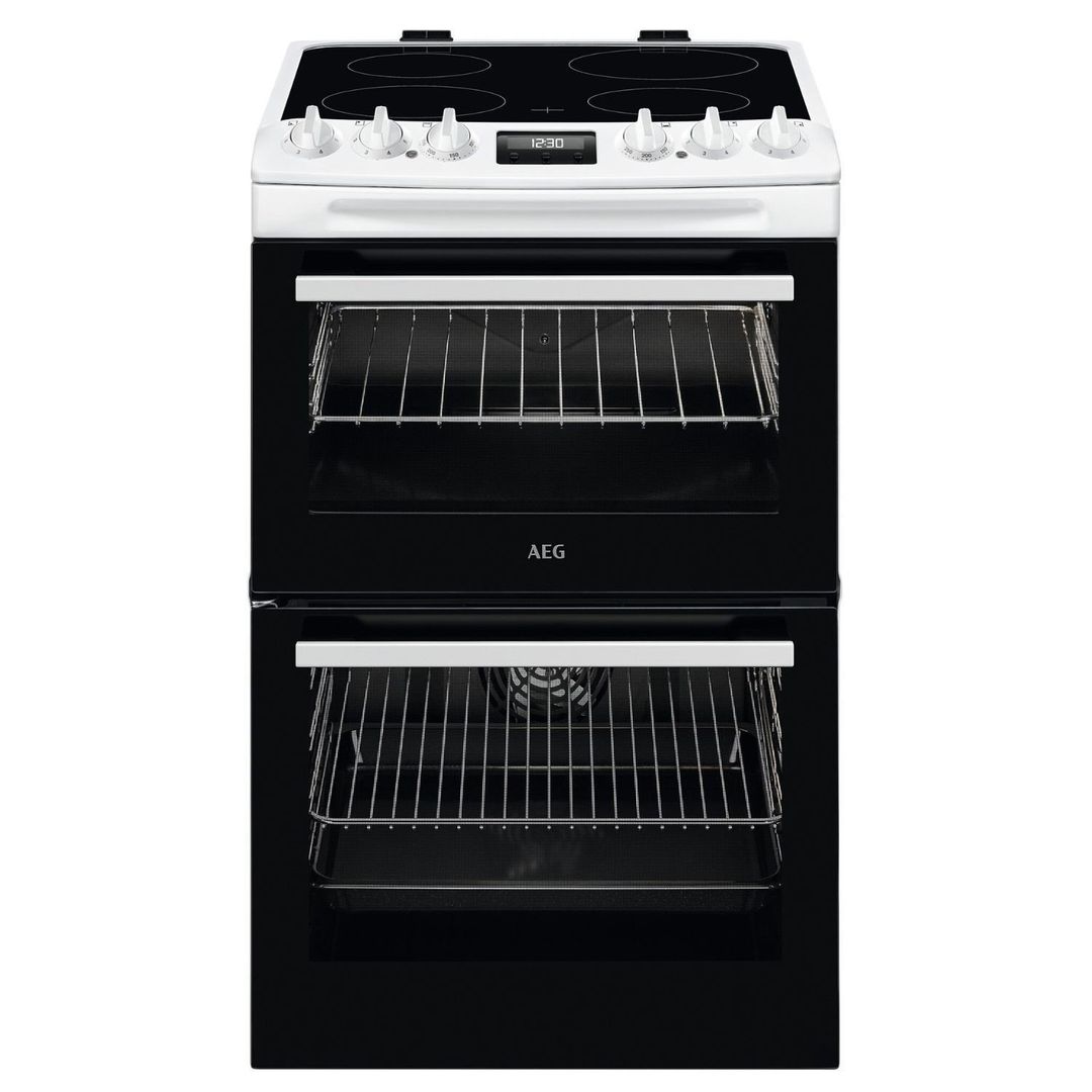AEG 5000 SurroundCook CCX1530ACW 55 cm Electric Ceramic Cooker - White, White - Image 1