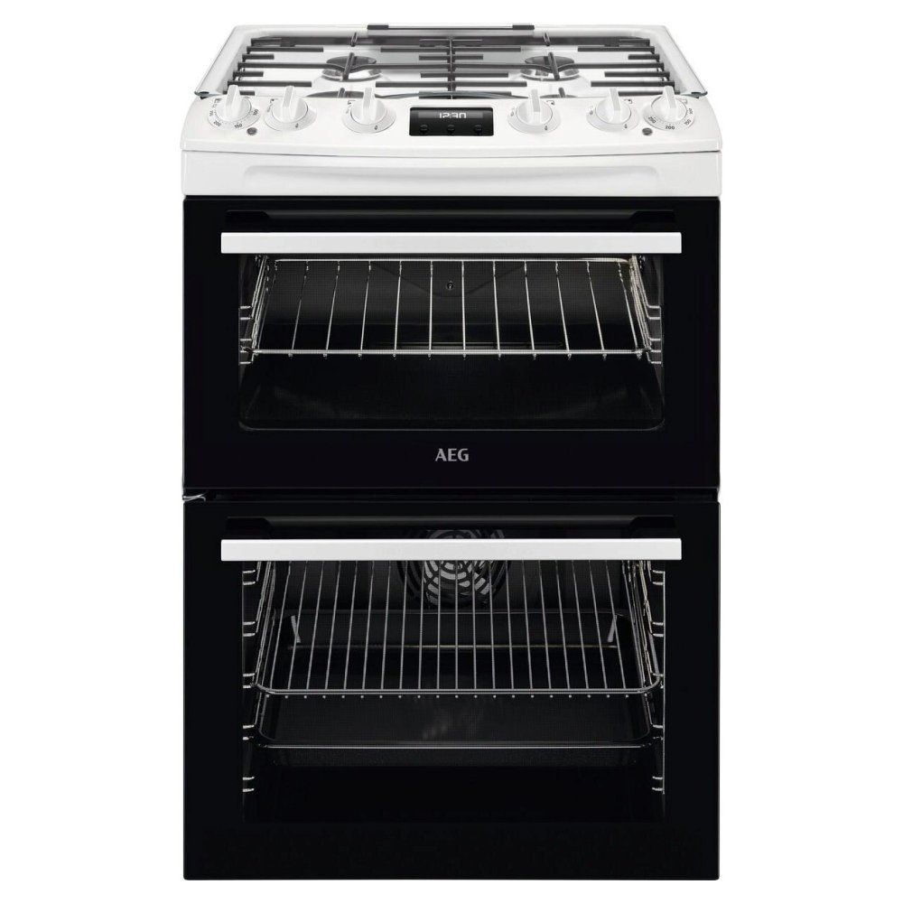 AEG 5000 SurroundCook CKX6540ACW 60 cm Dual Fuel Cooker - White, White - Image 1