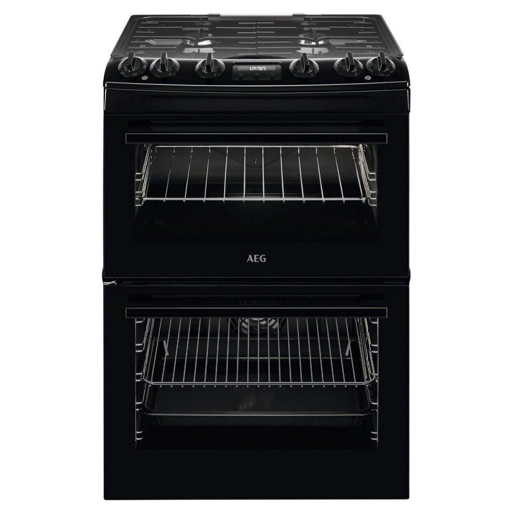 AEG 5000 SurroundCook CKX6540ACB 60 cm Dual Fuel Cooker - Black, Black - Image 1