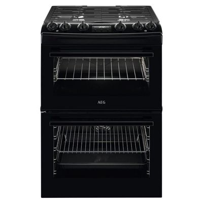AEG 5000 SurroundCook CKX6540ACB 60 cm Dual Fuel Cooker - Black, Black