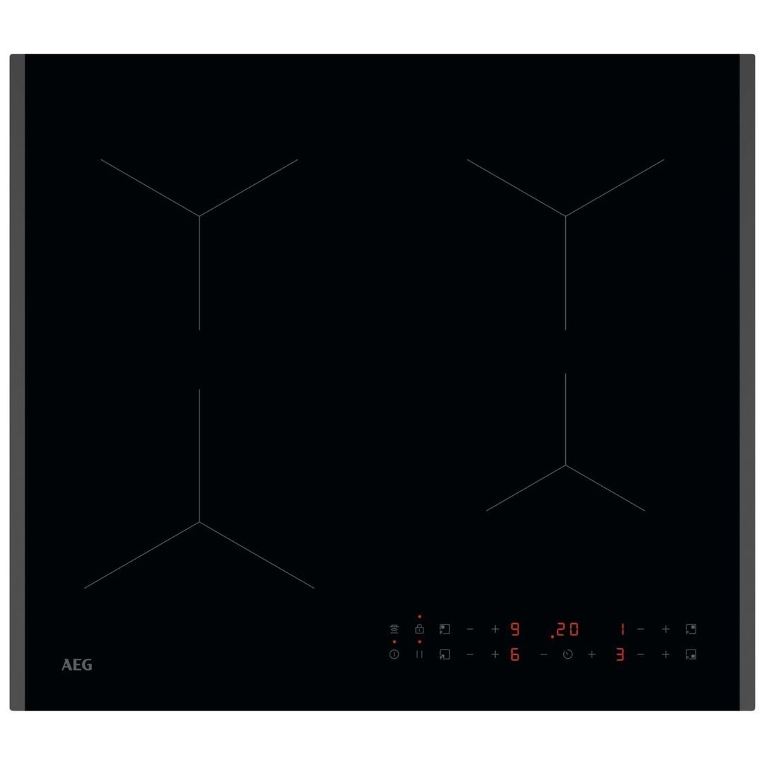 AEG TN64IA04FB 59cm Series 5000 13a 4 Zone Bevelled Edge Induction Hob - BLACK - Image 1