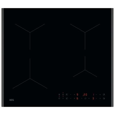 AEG TN64IA04FB 59cm Series 5000 13a 4 Zone Bevelled Edge Induction Hob - BLACK