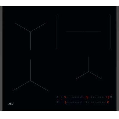 AEG TO64IC0XFB 59cm Series 5000 4 Zone Bevelled Edge Induction Hob - BLACK