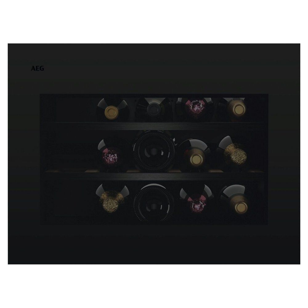 AEG 15 Bottle Capacity Single Zone Built in Wine Cooler - Black - Image 1