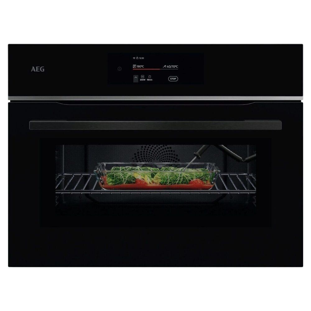 AEG 8000 Series MealAssist Built-In Combination Microwave Oven - Black - Image 1
