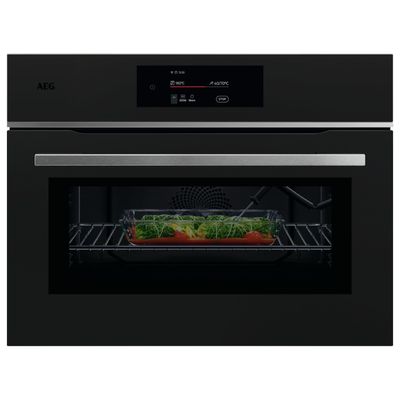 AEG 8000 MealAssist TK8NK721T Built-in Combination Microwave - Matte Black, Black