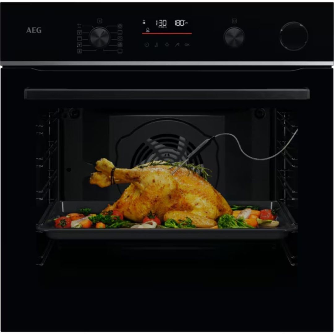 AEG 6000 SenseCook TR6PB521SB Electric Pyrolytic Steam Smart Oven - Black, Black - Image 1