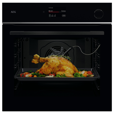 AEG TR7PB731SB Series 7000 Pyrolytic SteamCrisp Multifunction Single Oven - BLACK