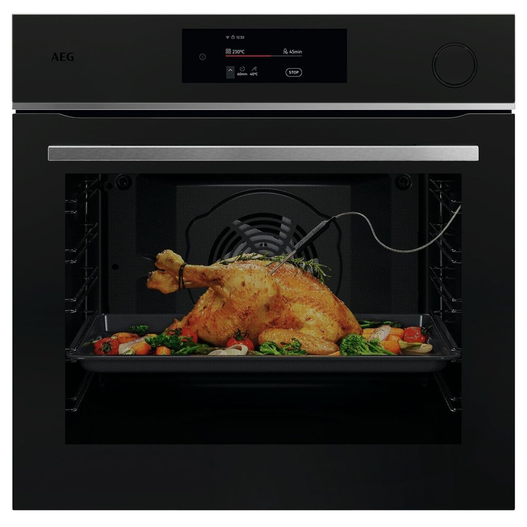 AEG 7000 Series TR7PB731ST SteamCrisp Electric Single Oven - Matt Black - Image 1