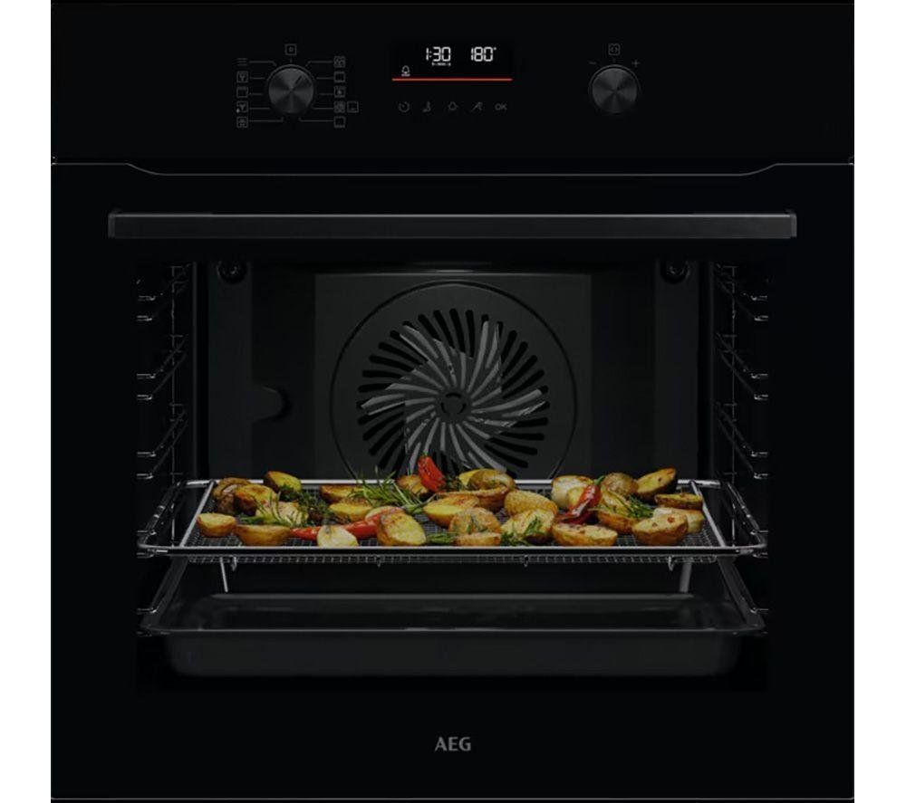 AEG OS6PB50AK Series 6000 Pyrolytic Multifunction Single Oven - BLACK - Image 1