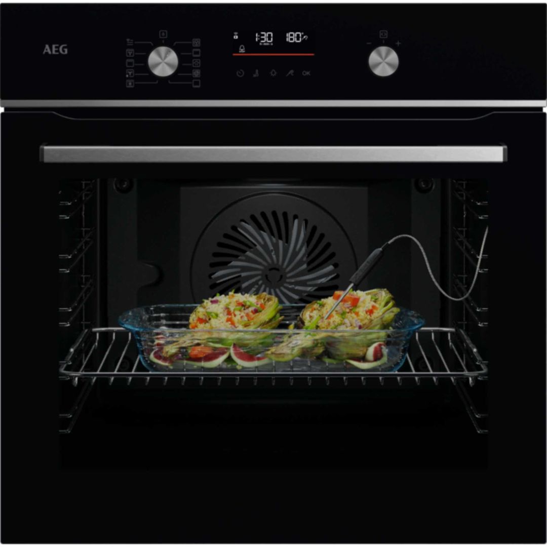 AEG GA5PB501AB Series 5000 Pyrolytic SteamBake Multifunction Single Oven - BLACK - Image 1