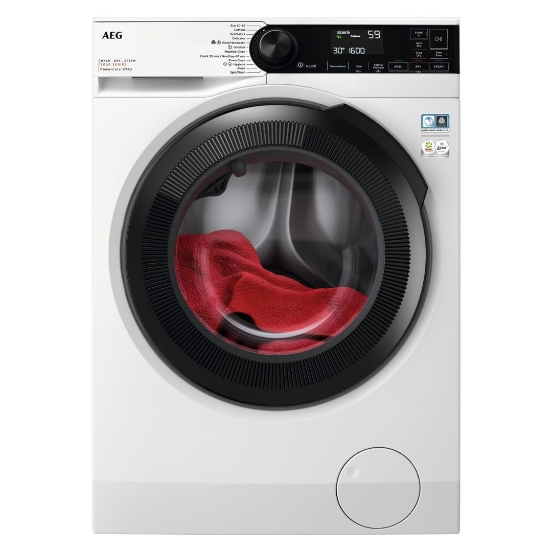 Aeg 8000 Series LWR8496O5B 9 kg Washer Dryer - White, White - Image 1