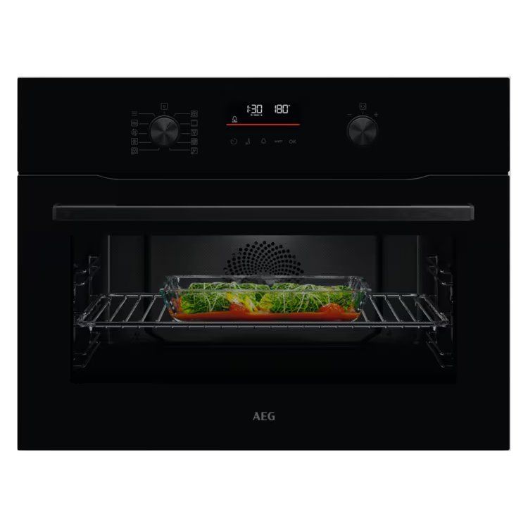 AEG 6000 CombiQuick OK6NK40K Built-in Combination Microwave - Black, Black - Image 1