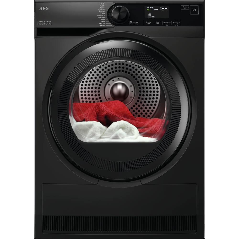AEG TR749GU4B Series 7000 9kg Heat Pump Condenser Dryer - GRAPHITE - Image 1