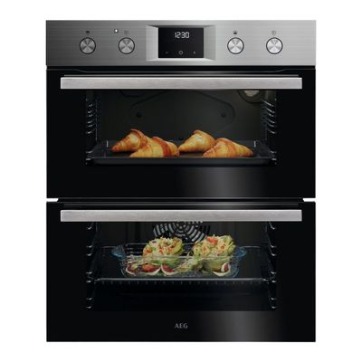 AEG Series 6000 SurroundCook Built-under Double Oven OU5NU20M Stainless Steel