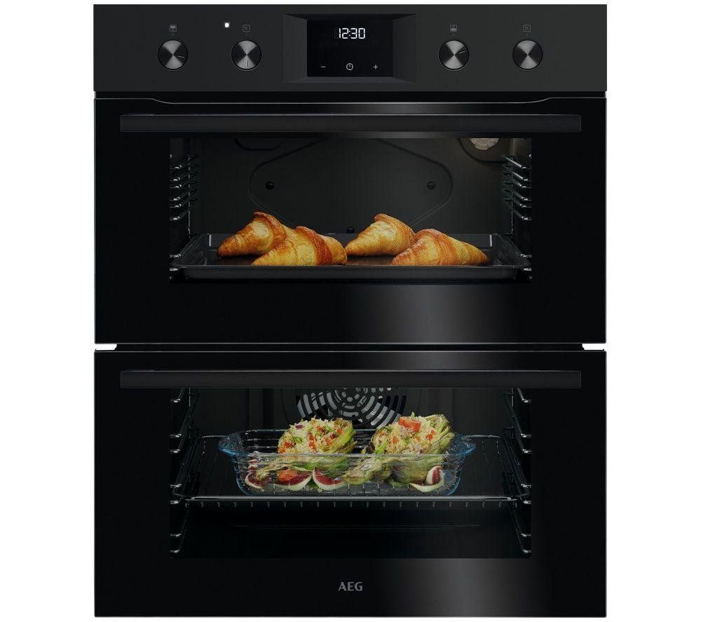 AEG 6000 Series OU5NU20B Built Under Electric Double Oven - Black - Image 1