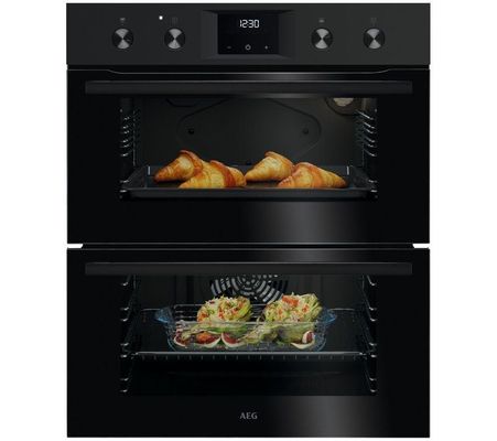 AEG 6000 Series OU5NU20B Built Under Electric Double Oven - Black
