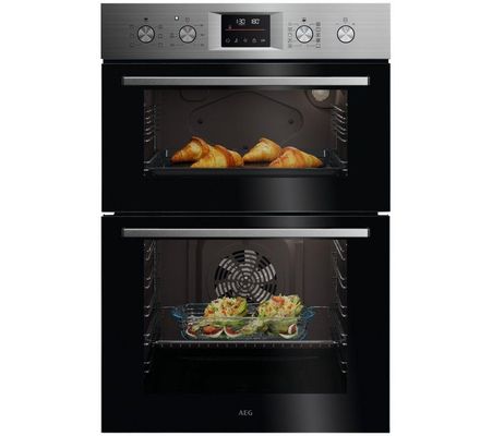 AEG 6000 Series OU5CP40M Built-In Electric Double Oven - Stainless Steel