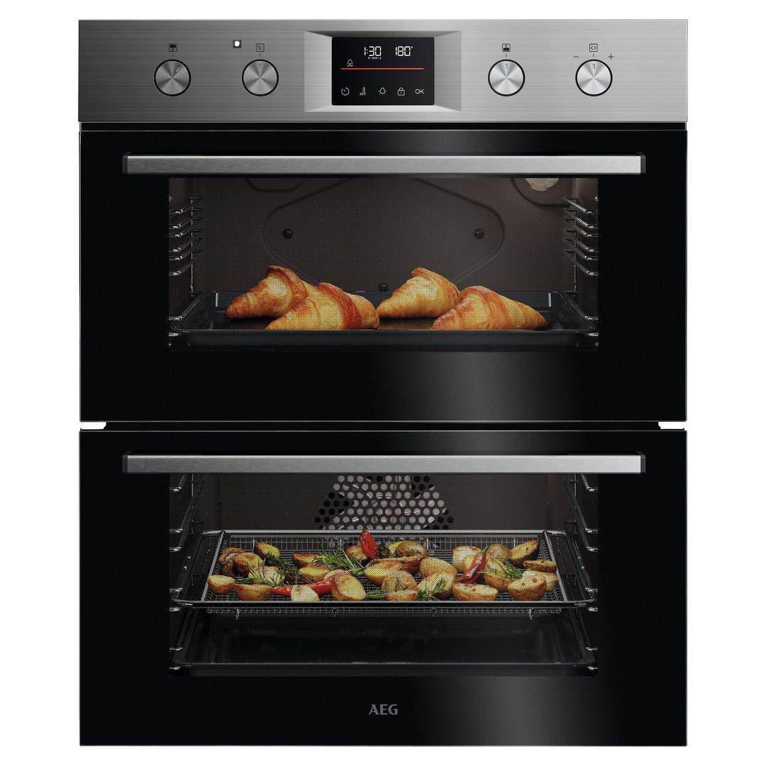 AEG Series 6000 SurroundCook Built-under Multifunction Double Oven OU5CU40M Stainless Steel - Image 1