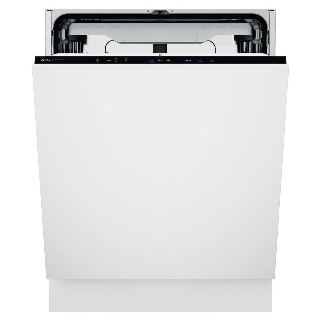 AEG 5000 Series Airdry GI5200C2SN Full-size Fully Integrated Dishwasher, White - Image 1