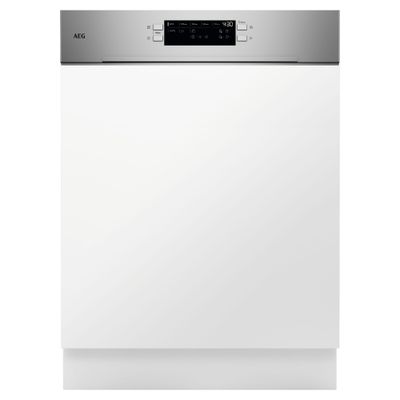 AEG Series 6000 60cm Semi Integrated Dishwasher GT6200B2SNM Stainless Steel
