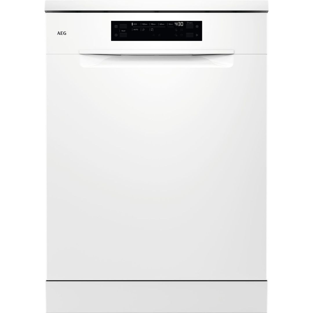 AEG 60cm Series 6000 SmartSelect Freestanding Dishwasher GF6100C2SNW White - Image 1