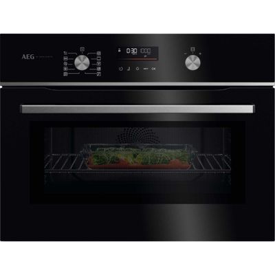 AEG GK6NK40FB 60cm Series 6000 Built In Combi Microwave For Tall Housing - BLACK