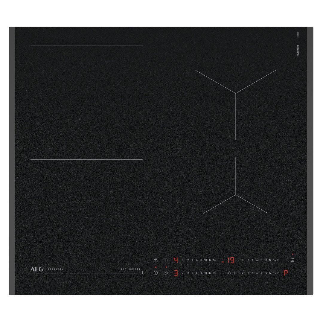 AEG Exclusiv SaphirMatt Series 6000 60cm Bevelled Edge Induction Hob SO64IB0BFZ Matte Black - Image 1