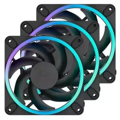 Fractal Design Momentum 12 RGB Computer case Fan 12 cm Black 3 pc(s) - Thumbnail 2