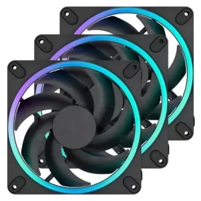 Fractal Design Momentum 14 ARGB 140mm PWM Case Fans (Black, 3-Pack) - Thumbnail 2