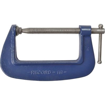 IRWIN 119 Medium-Duty Forged G Clamp 100mm (4In) - Grey - Thumbnail 2