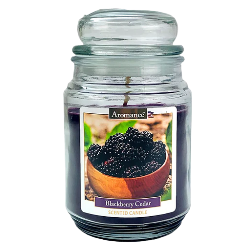 Aromance Blackberry Scented Jar Candle 18oz - Image 1