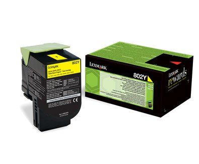 Lexmark 802Y toner cartridge 1 pc(s) Original Yellow - Image 1
