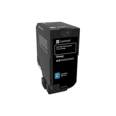 Lexmark 74C2HCE Toner-kit cyan return program corporate. 12K pages for