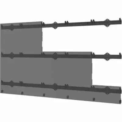 Peerless LEDUNVS-5X5 signage display mount 68.6 cm (27") Black - Thumbnail 2