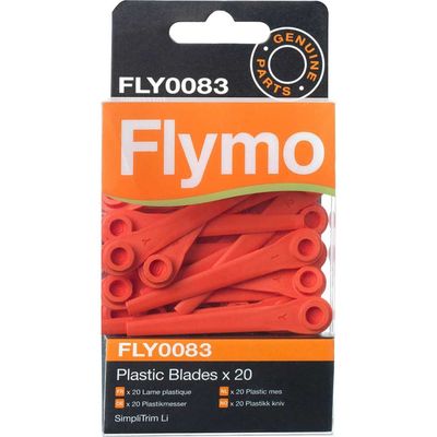 Flymo FLY083 Genuine Plastic Blades for SimpliTrim Li Grass Trimmers Pack of 20