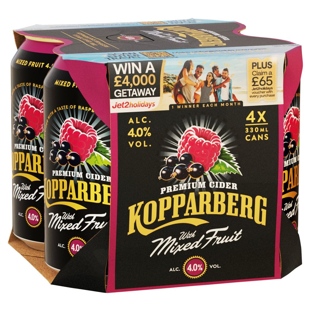 Kopparberg Premium Cider with Mixed Fruit 4 x 330ml - Image 1