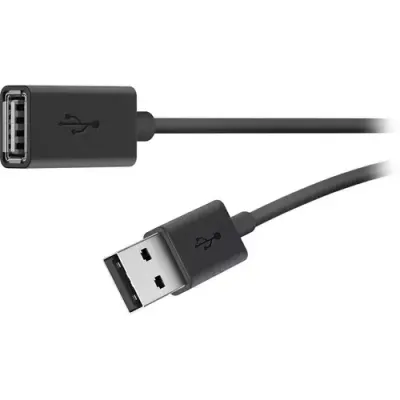Belkin USB 2.0 A M/F 3m USB cable USB A Black - Thumbnail 2