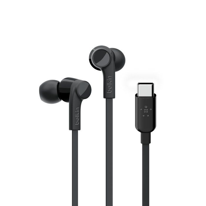 Belkin ROCKSTAR Headphones Wired In-ear Calls/Music USB Type-C Black - Image 1