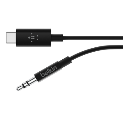 Belkin RockStar™ 3.5mm with USB-C™ Connector audio cable USB C Black - Thumbnail 3