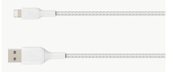 BELKIN Braided Lightning to USB-A Cable - 0.15 m, White