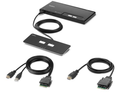 Belkin F1DN102MOD-HH-4 KVM switch Black - Thumbnail 2