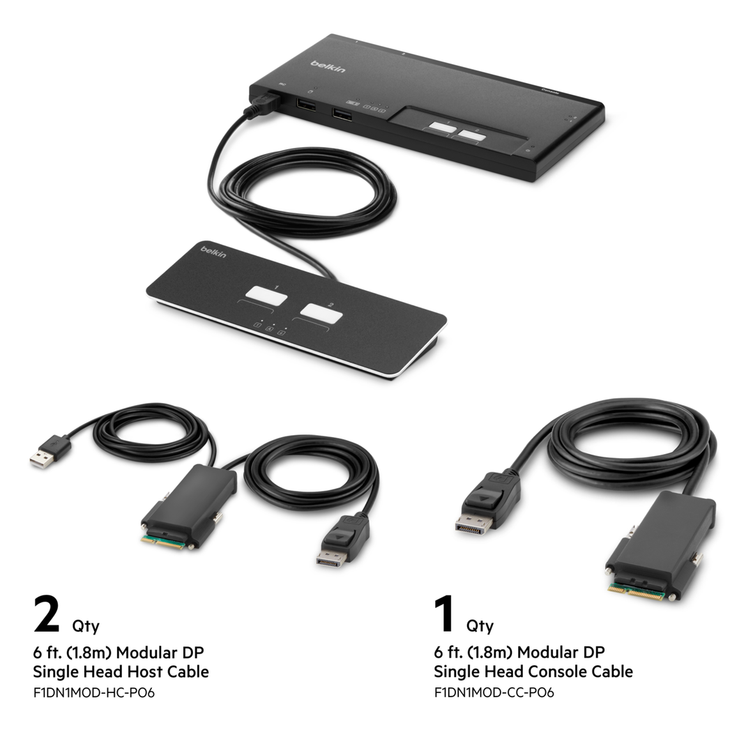 Belkin F1DN102MOD-PP-4 KVM switch Black - Image 1