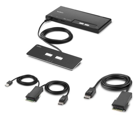 Belkin F1DN102MOD-PP-4 KVM switch Black - Thumbnail 2