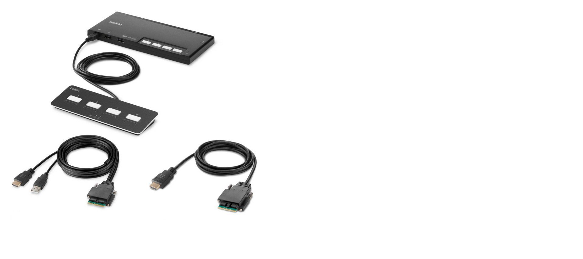 Belkin F1DN104MOD-HH-4 KVM switch Black - Image 1