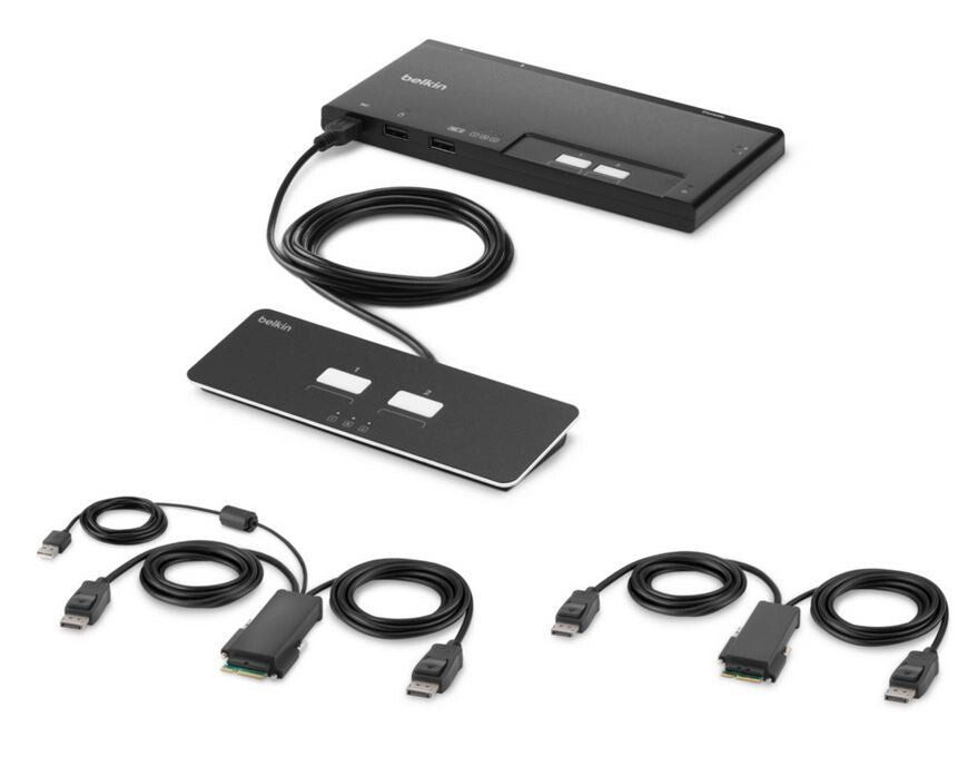 Belkin F1DN202MOD-PP-4 KVM switch Black - Image 1