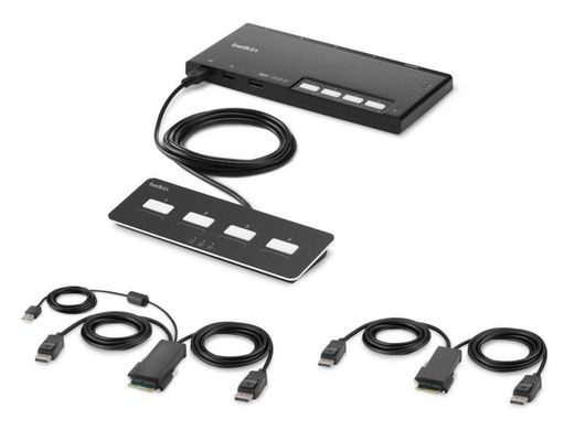 Belkin F1DN204MOD-PP-4 KVM switch Black - Thumbnail 2